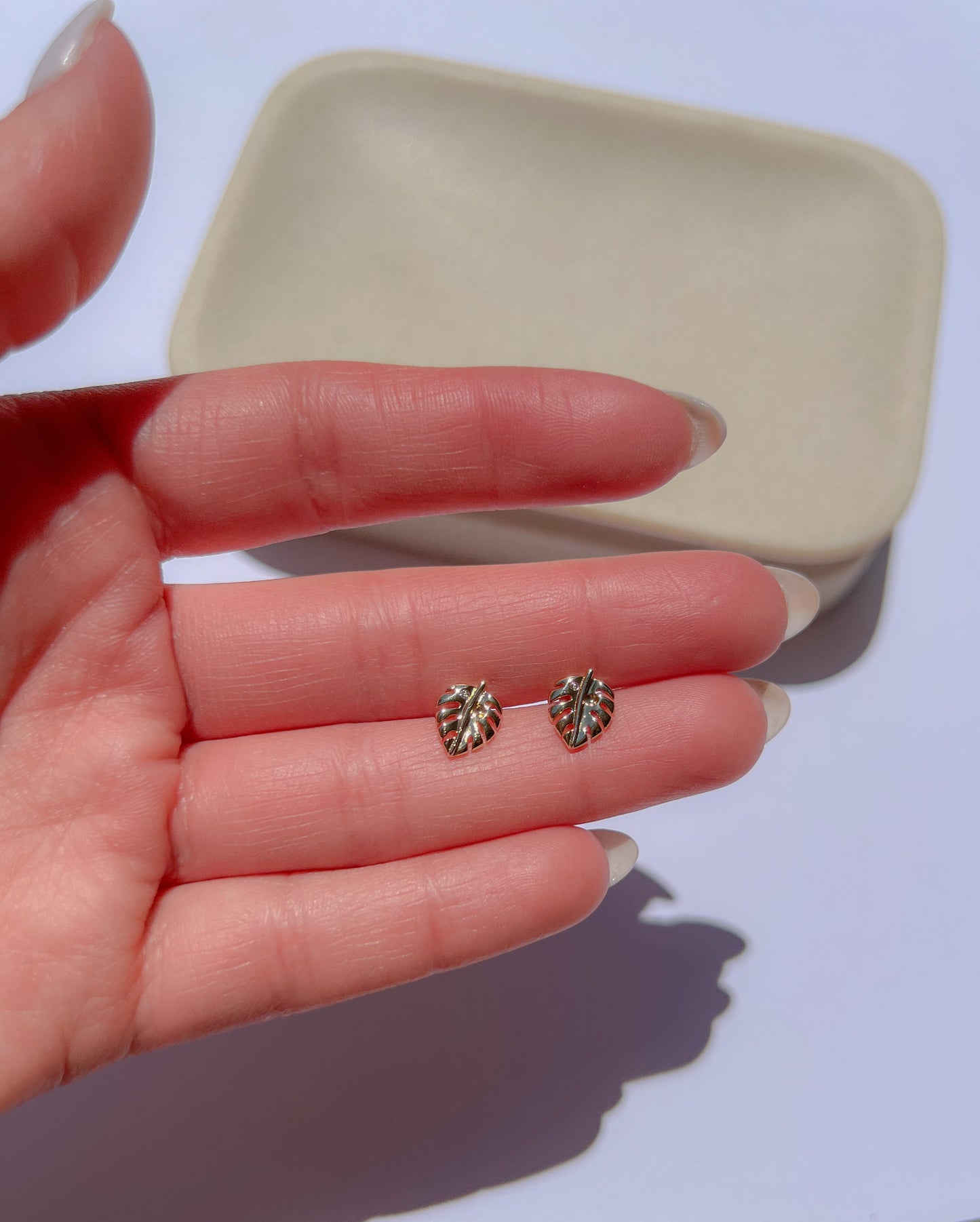 Mini Monstera Studs