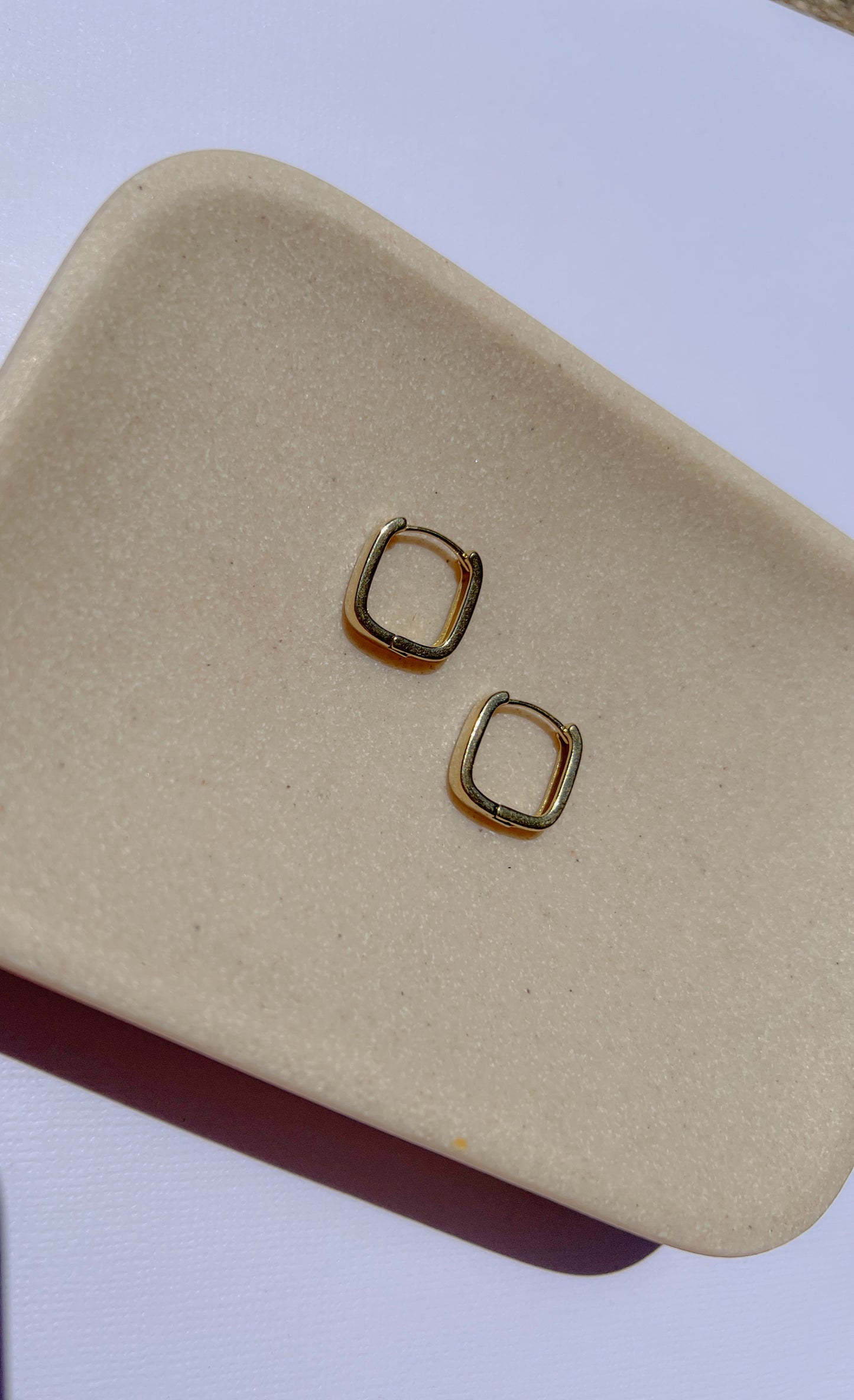 Square Huggie Hoops